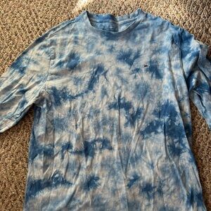 💚3/$25 Crown & Ivy Men's Blue Tie-Dye Long Sleeve Shirt Medium